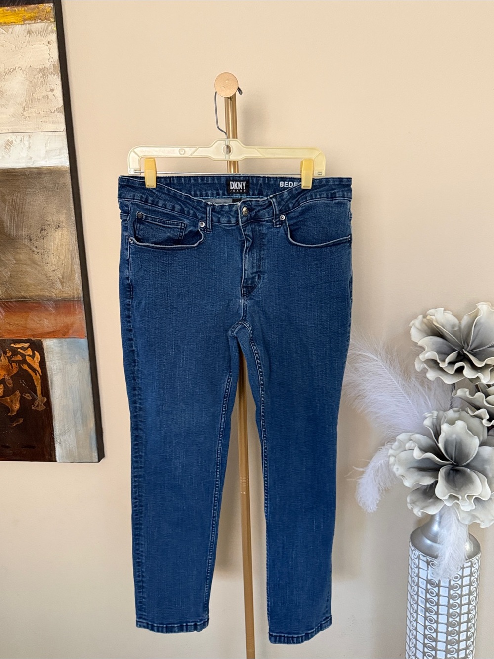 Dkny Men's Dark Blue Straight Jeans
